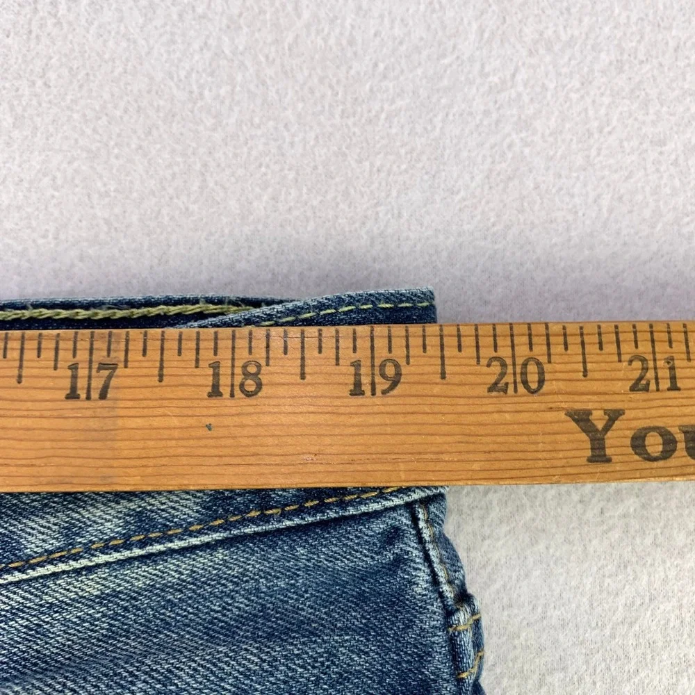 Levis 511 Slim Jeans Mens W40 L30 Blue Distressed Denim Straight Leg